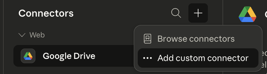 Add custom connector option